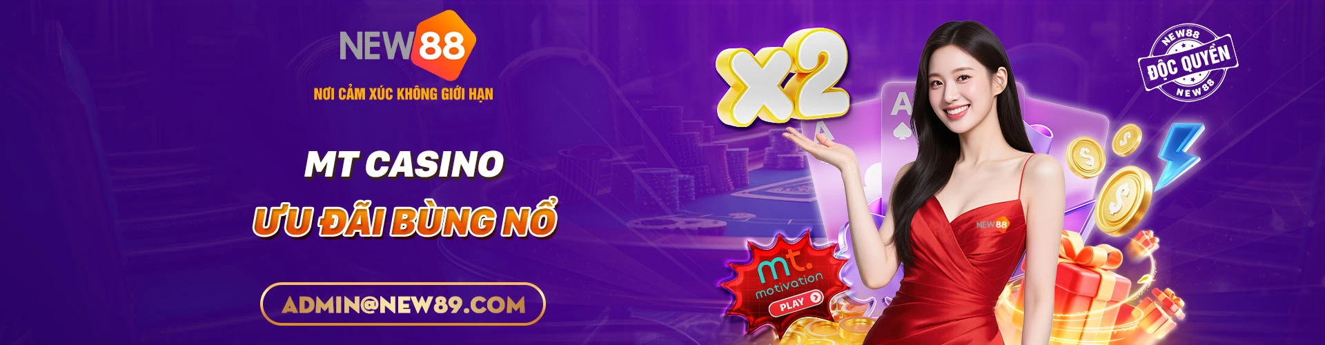 Sảnh Casino New88 Độc quyền